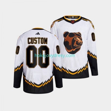 Pánské Hokejový Dres Boston Bruins Personalizované Adidas 2022 Reverse Retro Bílý Authentic